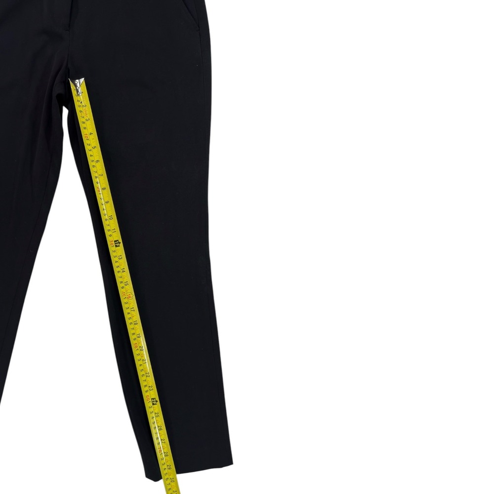 Michael Kors Tapered Dress Pants 8 Black Stretch Workwear Quiet Luxury Designer - Picture 9 of 11